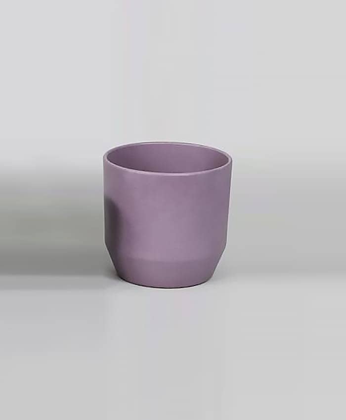 Immagine e commerce Portavaso orchidea in ceramica con base stretta diametro 13 alto 13 cm-Lavanda