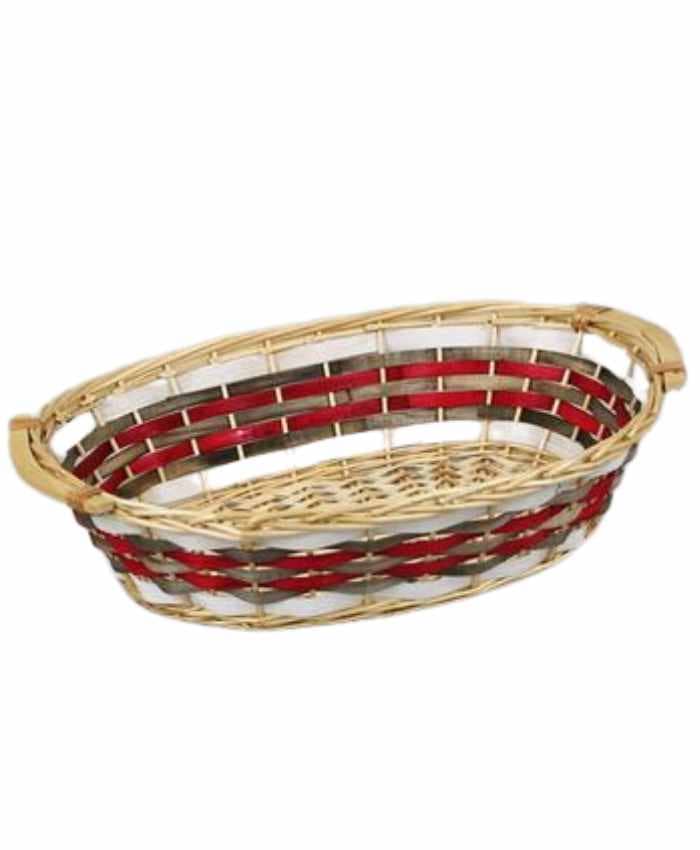 Immagine e commerce Cesto per confezioni natalizie Ovale tricolor cm 65x47 h17