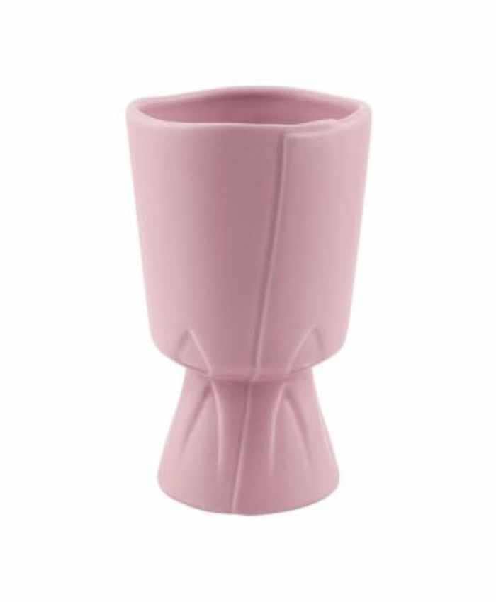 Immagine e commerce Coppa ceramica forma sotto mazzo Fiori diametro 10 alta 17 cm-Rosa