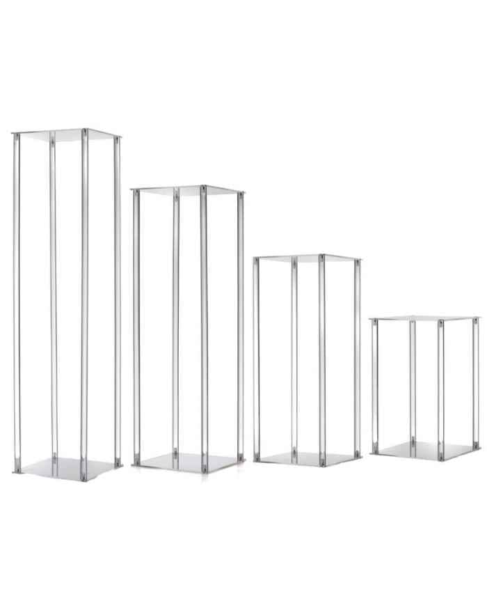 Alzata-per-Fiori-quadrata-in-plexiglass-Serie-4-pezzi-base-25x25-h40-60-80-100-cm