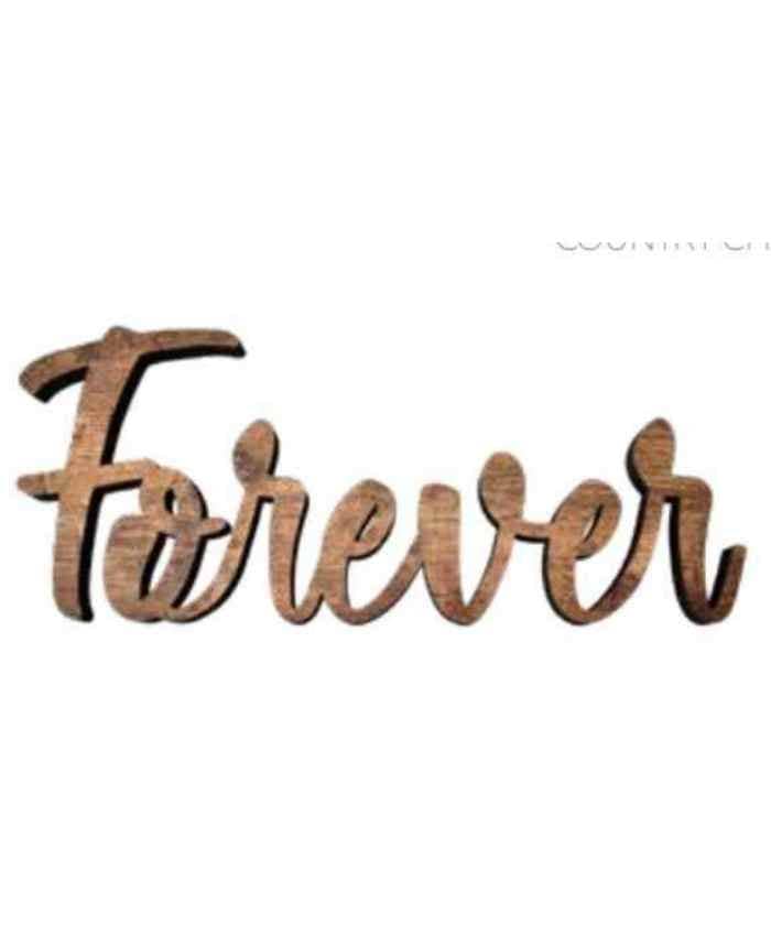 Immagine e commerce Maxi scritta FOREVER in legno scuro cm 42x1 h44