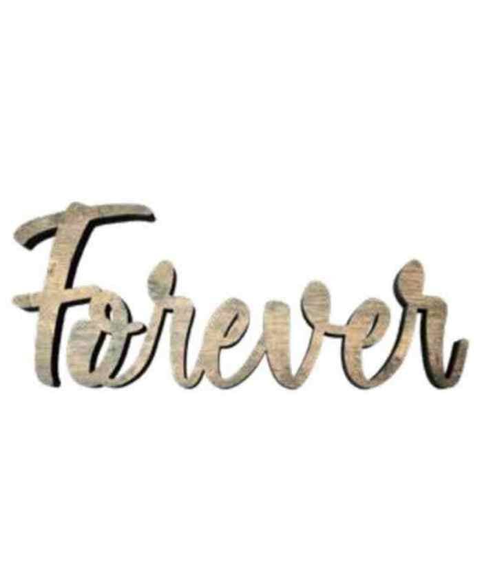 Immagine e commerce Maxi scritta FOREVER in legno chiaro cm 42x1 h44