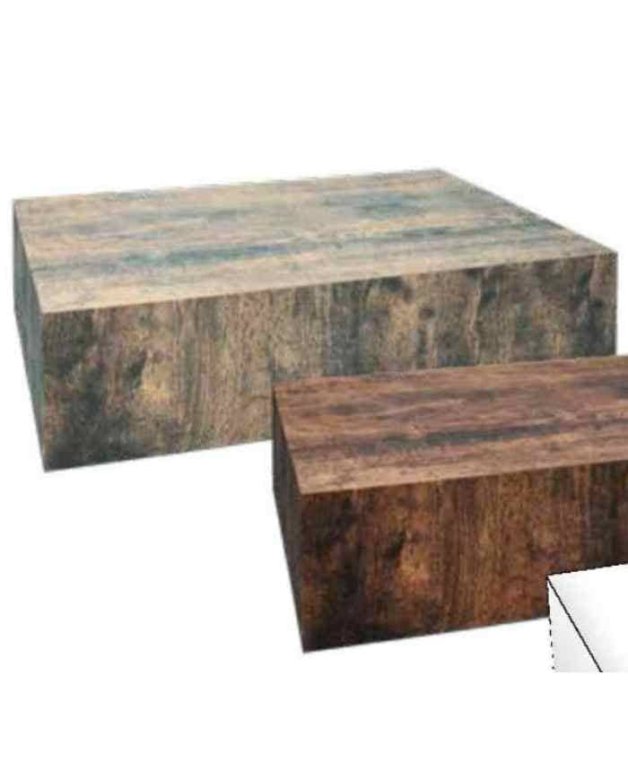 Immagine e commerce Alzata rettangolare bassa in mdf chiaro cm 70x40 h20