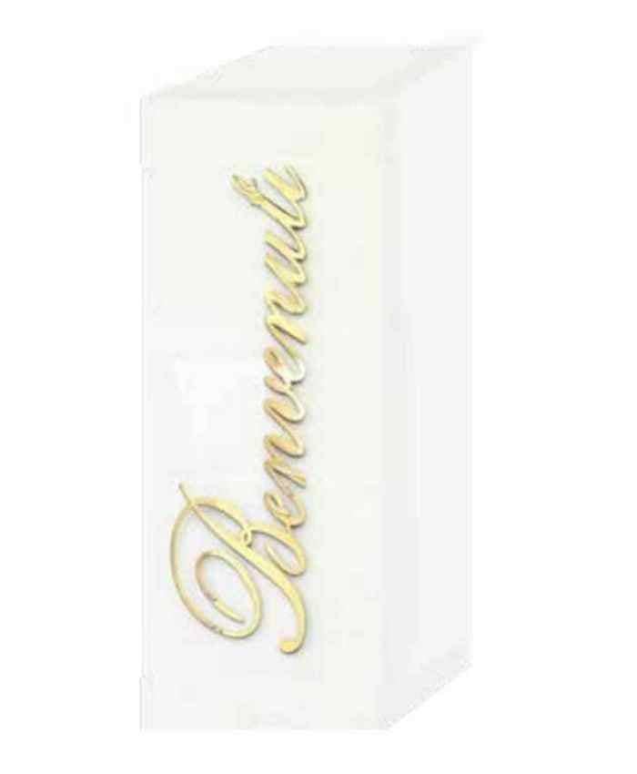 Immagine e commerce Colonna di BENVENUTO in plexiglass con scritta specchio oro cm 29x29 h100