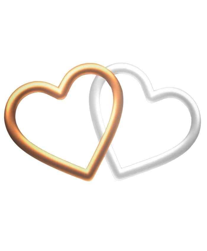 Immagine e commerce Cuori (3 pz) in legno e metallo per foto eventi ORO e BIANCO cm 100x150 h1