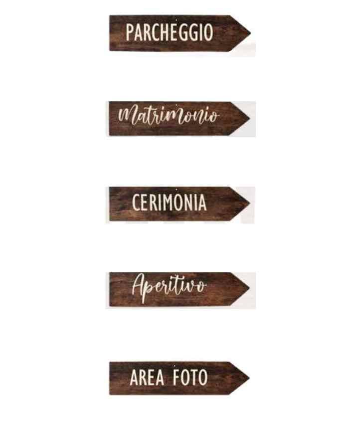 Immagine e commerce Kit 5 frecce indicazione Party in legno scuro cm 45x11 h1