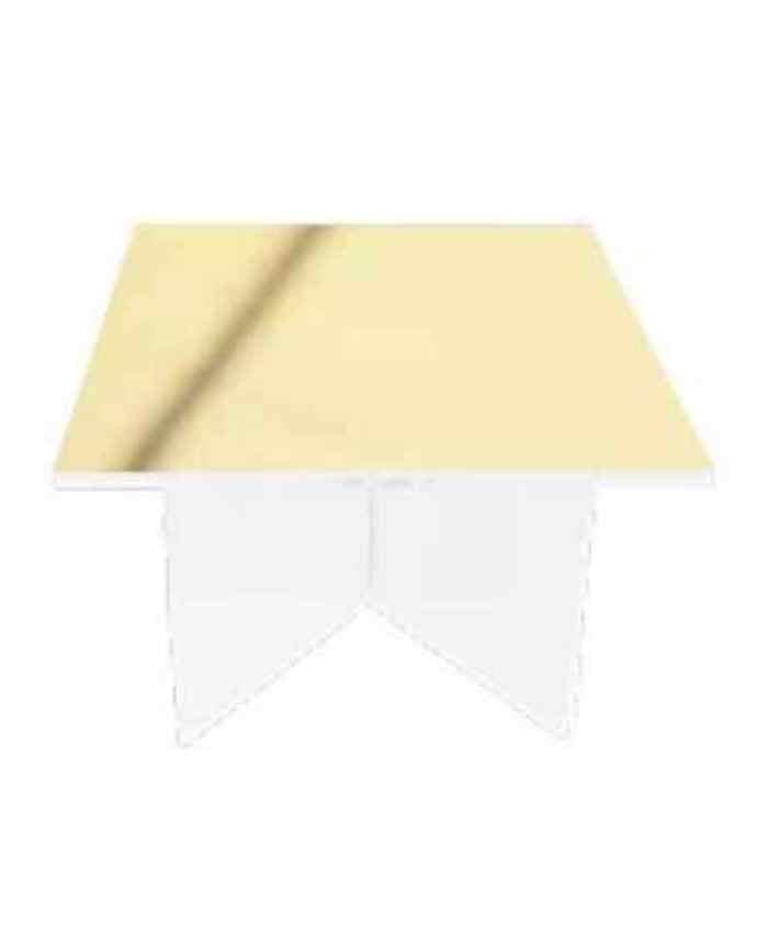 Immagine e commerce Alzata quadrata componibile in plexiglas specchio oro 5 mm di spessore cm 25x25 h11