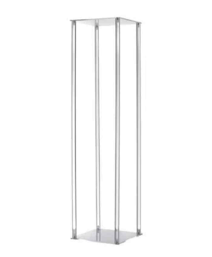 Immagine e commerce Alzata quadrata in plexiglass 4 mm di spessore trasparente cm 32x32 h120
