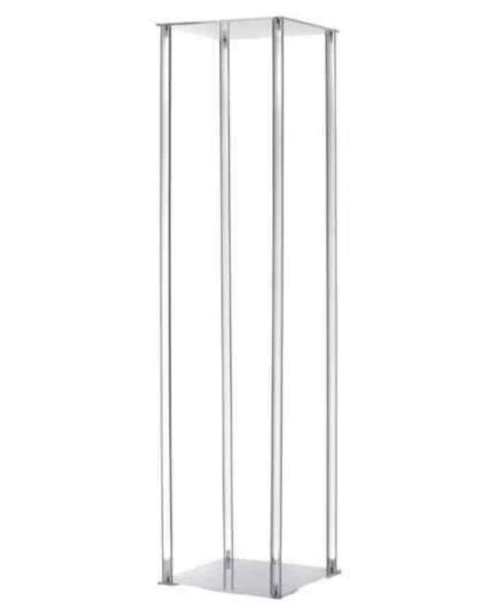 Immagine e commerce Alzata quadrata in plexiglass 4 mm di spessore trasparente cm 35x35 h150