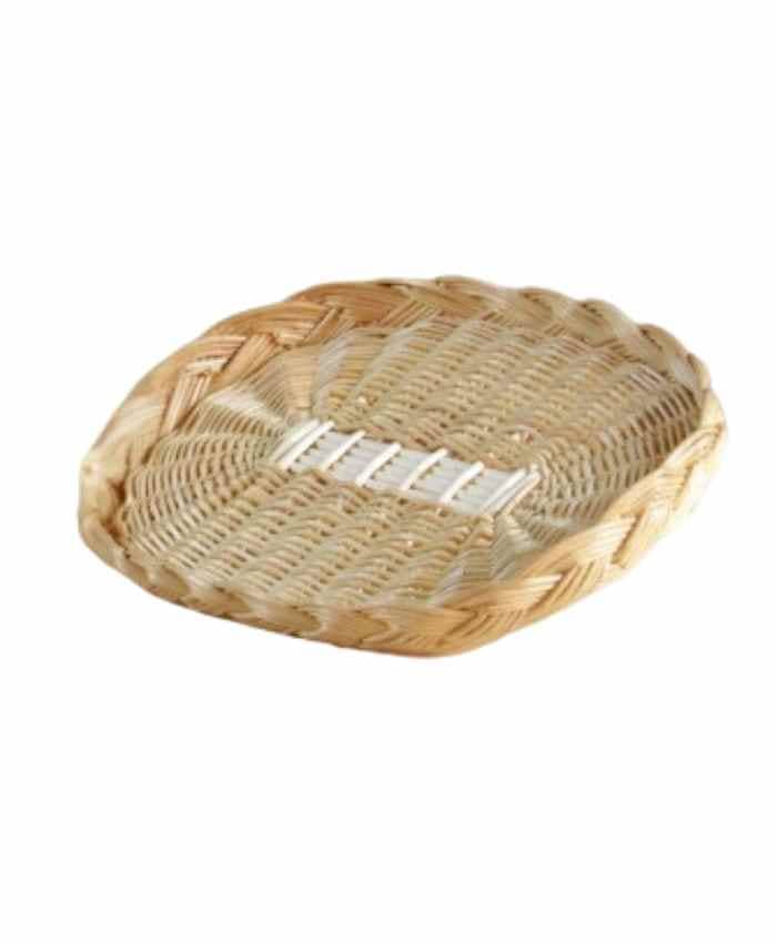 Immagine e commerce Cesto confezione vassoio ovae in vimini chiaro 31x21 h 3