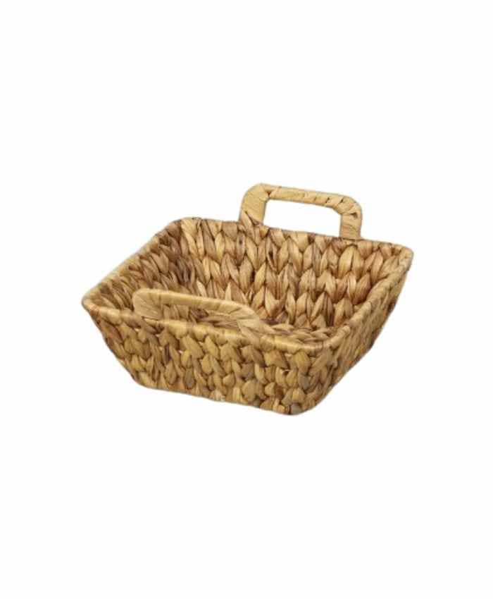 Immagine e commerce Cesto confezione vassoio quadrato in banano cm 22x22 h 11