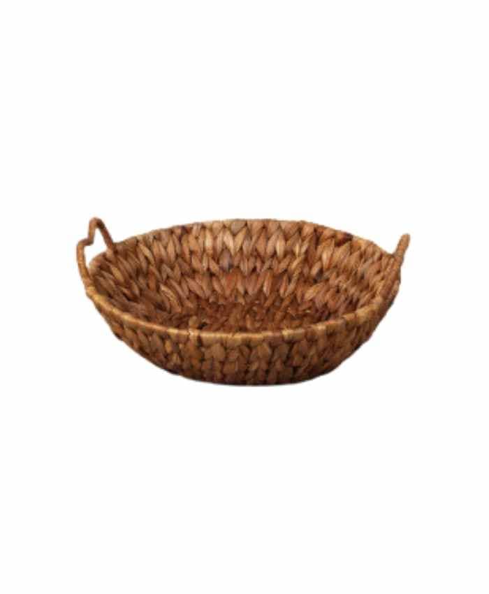 Immagine e commerce Cesto per confezionamento tondo con manici in banano marrone diametro 24 cm