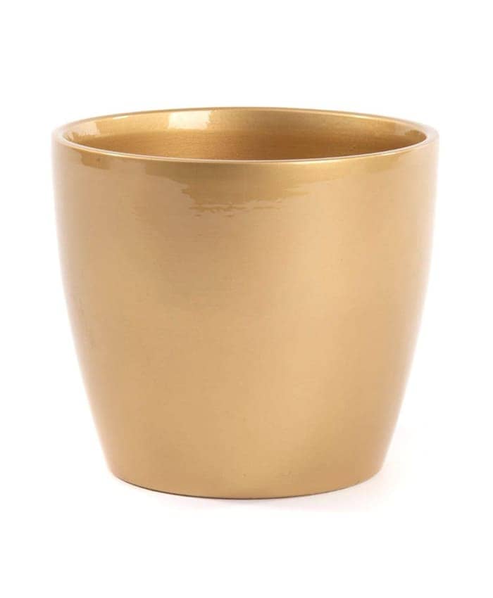 Immagine-e-commerce-Portavaso ceramica forma svasata profilo curvo cm 24 h22 colore oro