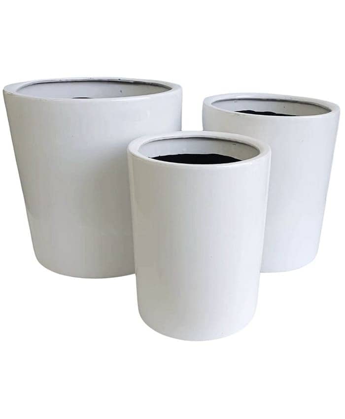 Immagine-e-commerce-Serie 3 vasi da interno grandi dimensioni forma cilindro diametro cm 23-30-38 colore bianco