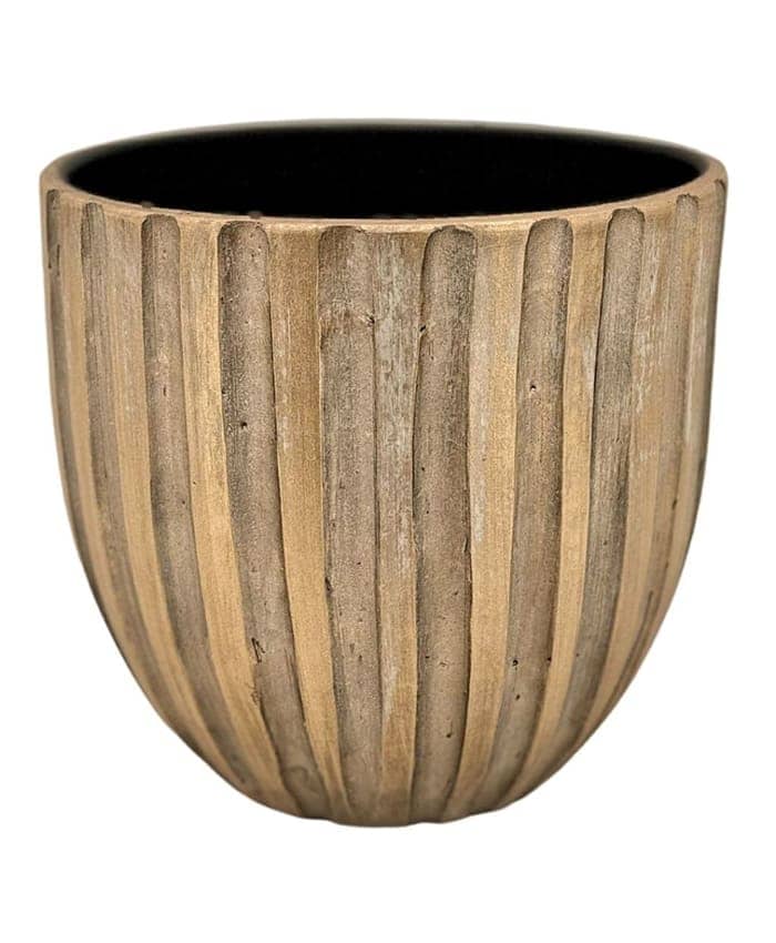 Immagine-e-commerce-Cachepot terracotta forma svasata scannellata cm 29 h26 colore marrone