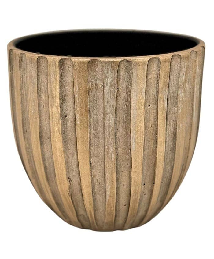 Immagine-e-commerce-Cachepot terracotta forma svasata scannellata cm 35 h32 colore marrone