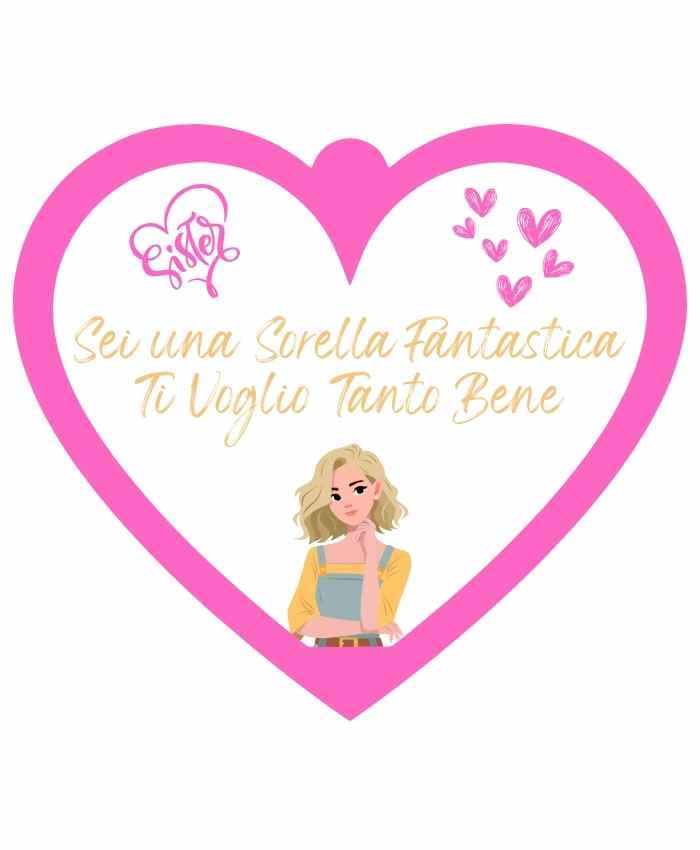 Immagine e commerce Cuoricino in forex con dedica frat-sorel "sorella fantastica"