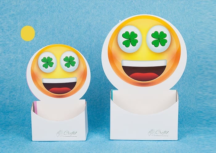 Scatole personalizzate con sticker Emojiflò Quadrifoglio - piccolo