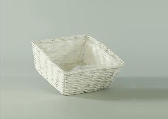 Immagine e commerce Cesto quadrato vimini bianco cm 30x30 h13