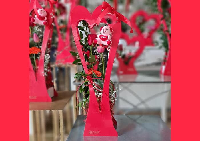 Cuore bag Grande Flower bag a forma di cuore - immagine 2