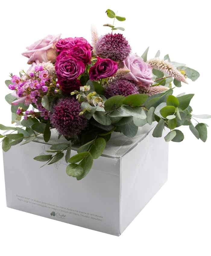 Bouquet Show shopper portabouquet con riserva acqua 24x24 h30 cm - Personalizzabile con tuo Logo - immagine 13