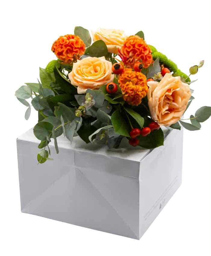 Bouquet Show shopper portabouquet con riserva acqua 24x24 h30 cm - Personalizzabile con tuo Logo - immagine 14