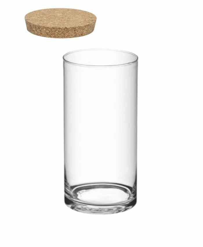 Immagine e commerce Cilindro vetro diametro 8 alto 20 cm con tappo in sughero