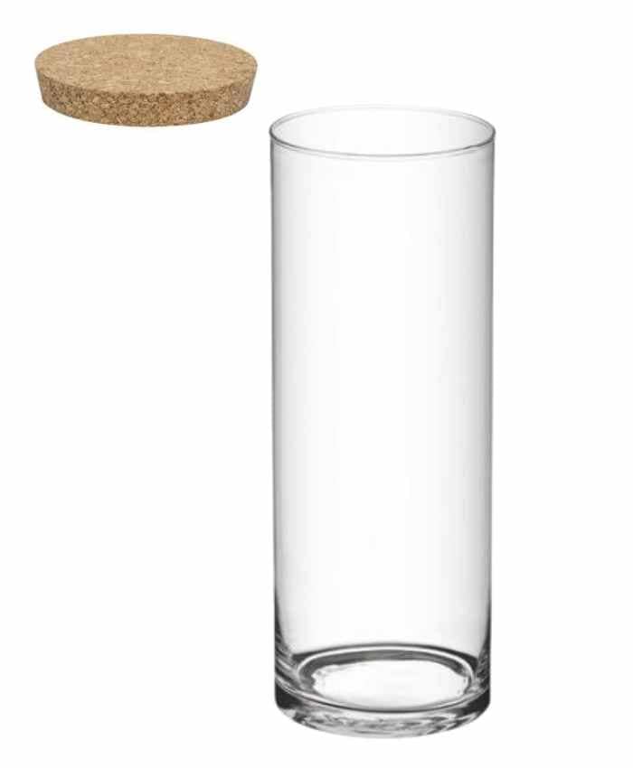 Immagine e commerce Cilindro vetro diametro 8 alto 30 cm con tappo in sughero