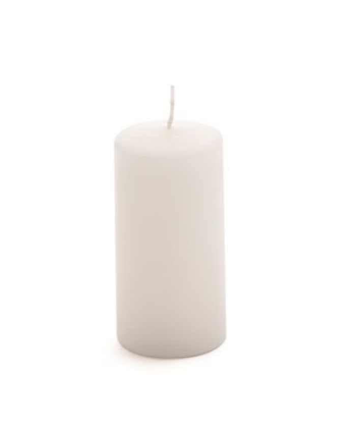 Immagine e commerce Candela Moccolo antigoccia in cera diametro 6 alta 12 cm confezione 16 pz - Bianco