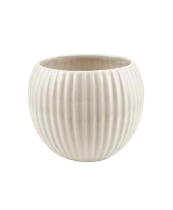 Immagine e commerce Sfera ceramica per orchidee decoro righe verticali cm 16 h13 colore avorio