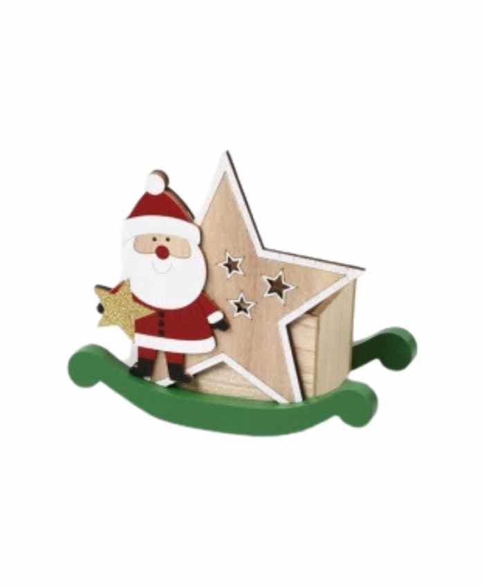 Immagine-e-commerce-Cesto confezionamento Natale contenitore in legno Slitta Babbo Natale cm 18x9 h 16