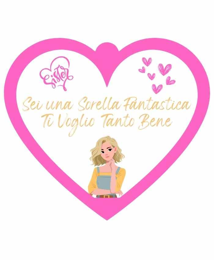 Immagine e commerce Cuoricino in forex con dedica frat-sorel "sorella fantastica"