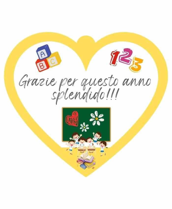 Immagine e commerce Cuoricino in forex con dedica scuola "grazie anno splendido"
