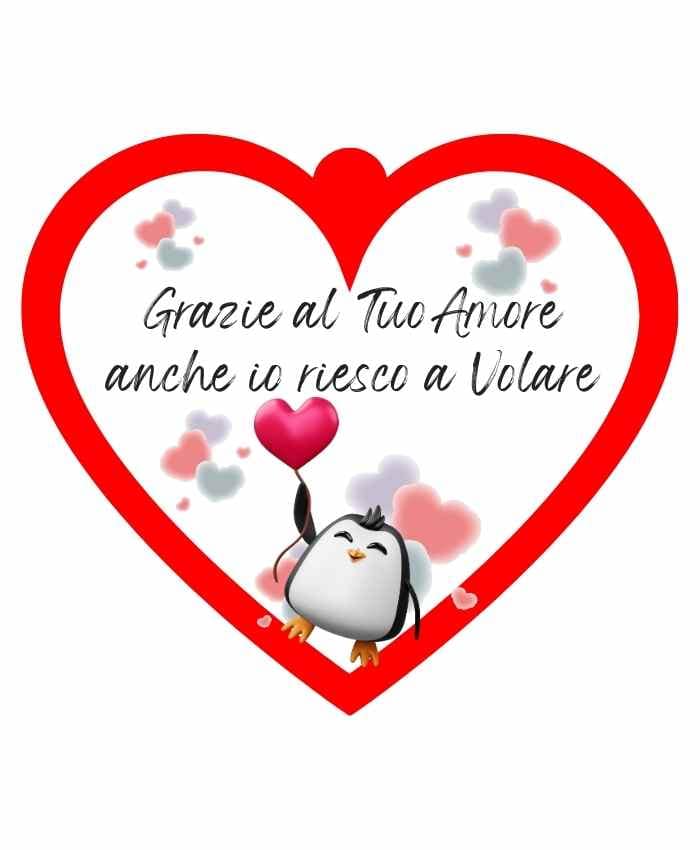 Immagine e commerce Cuoricino in forex con dedica love animal "volo col tuo amore"