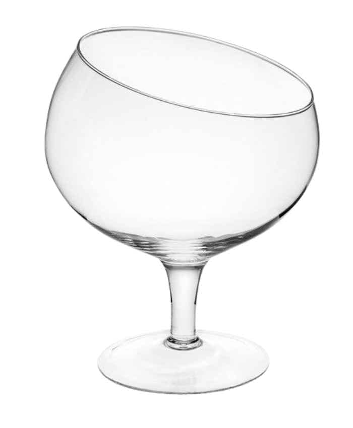 Immagine e commerce Coppa vetro con taglio obliquo alta 30 diametro 24 cm