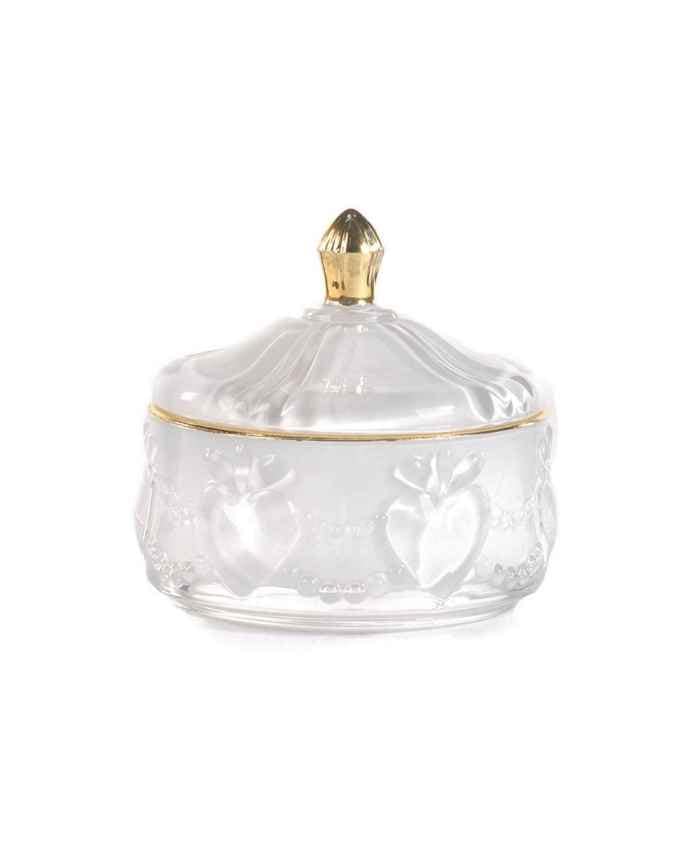 POTICHE IN VETRO TRASPARENTE CON COPERCHIO VICTORIA H 34