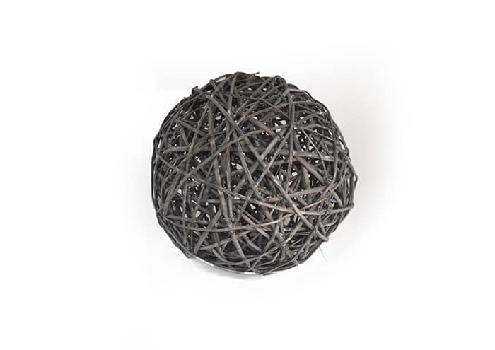 Pallina di Natale decorativa sfera in Vetro 12cm con LED e Corda