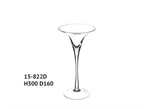 Vaso monofiore vetro collo stretto diametro 4 altezza 40 cm - Vasi