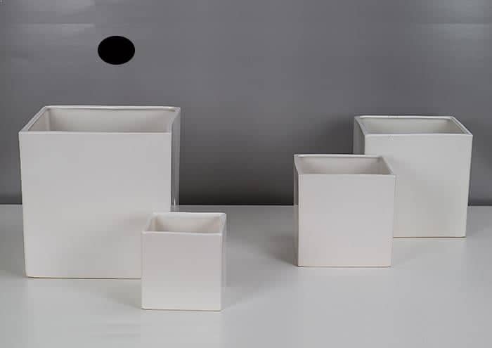 Cubo porta vasi in ceramica per piante cm 20