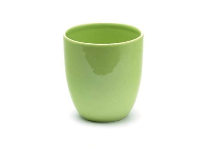 Vaso in ceramica smaltata verde 24x24x19 cm