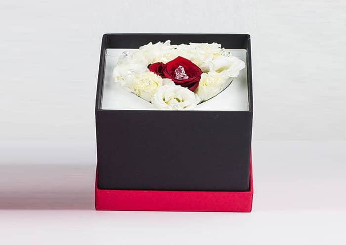 Wedding box scatola porta bouquet da matrimonio cm 24x24x28