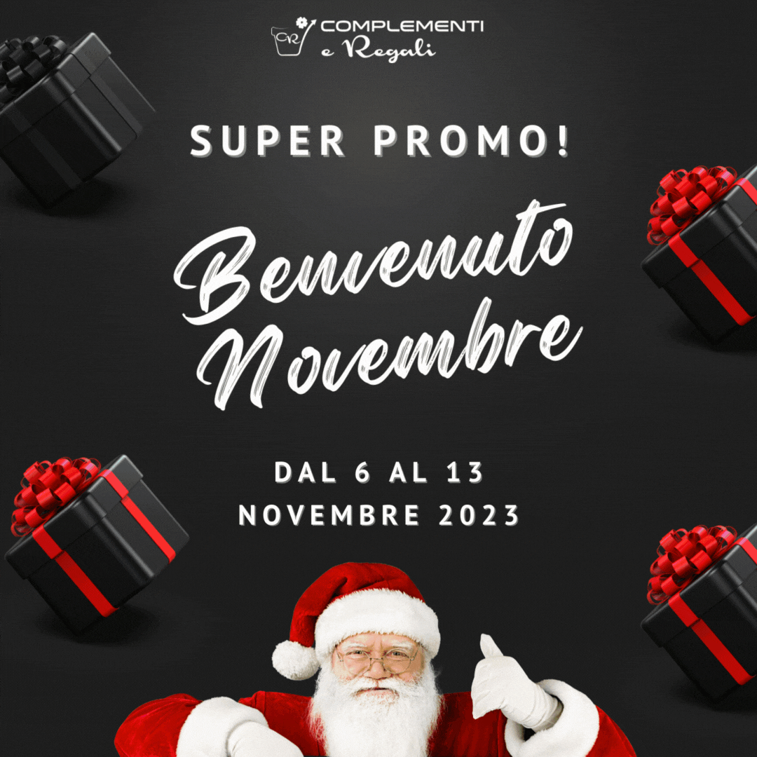 Slide promozione Benvenuto Novembre Complementi e Regali