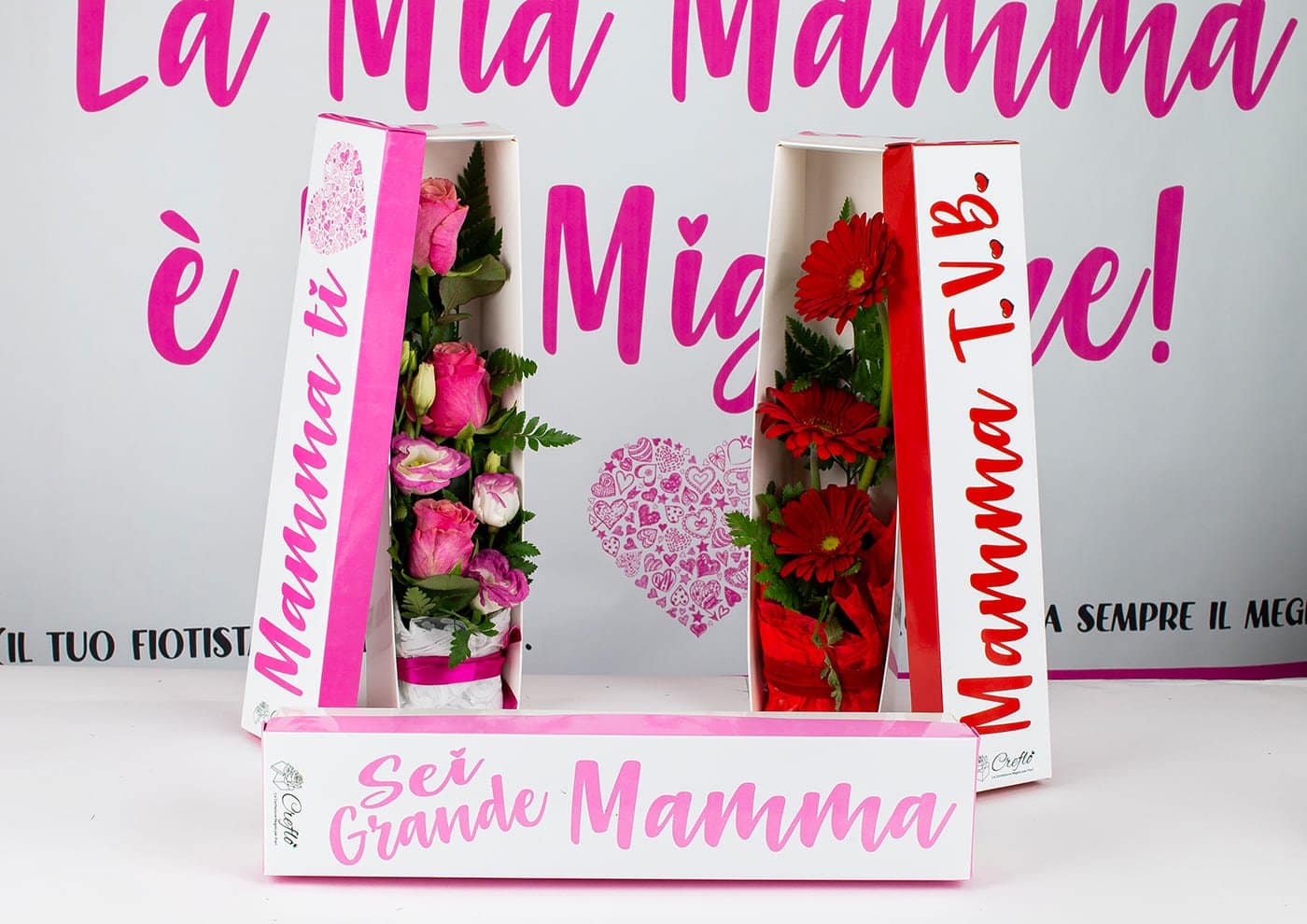Scatole mono fiore festa della mamma
