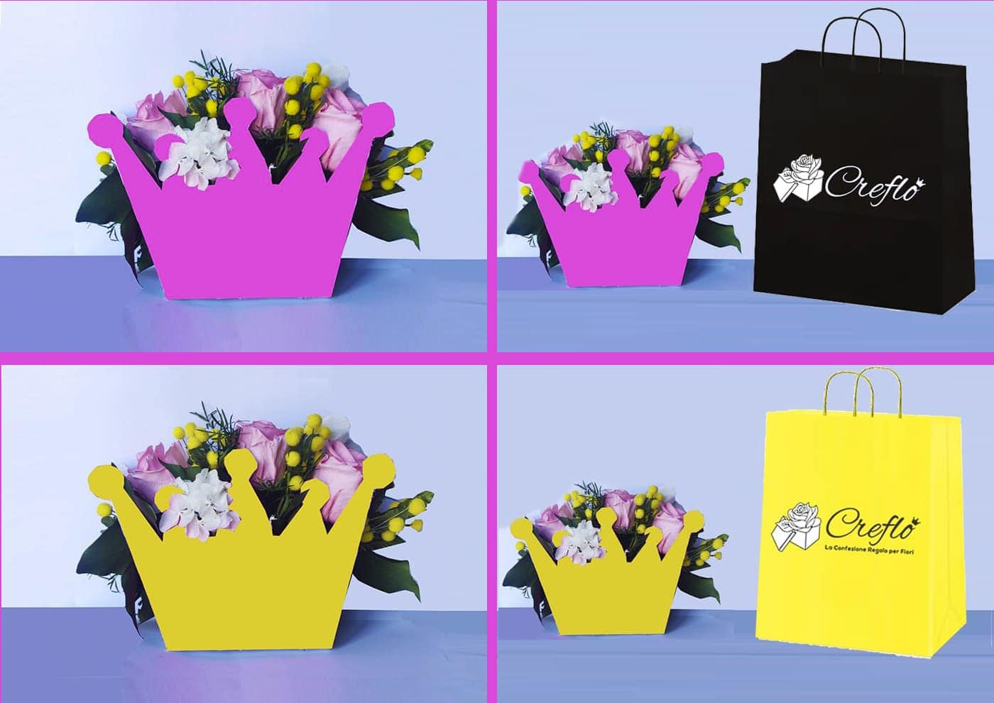 Serie Flowers bag forma corona Regina bag