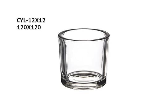 Cilindro di vetro spesso diametro 12 altezza 12 cm