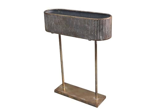 Immagine e commerce Porta piante da interno ovale con piedistallo alto 58 cm