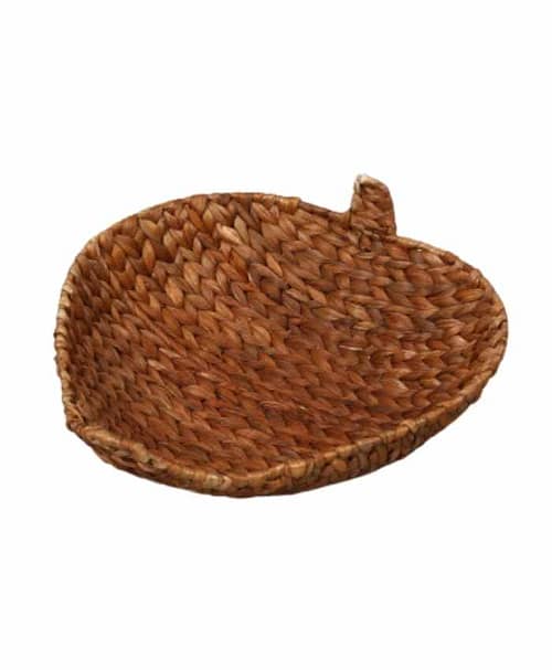 Immagine e commerce Cesto confezionamento a forma di foglia marrone cm 34x34 h 13