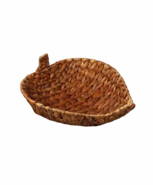 Immagine e commerce Cesto confezionamento a forma di foglia marrone cm 26x26 h 11