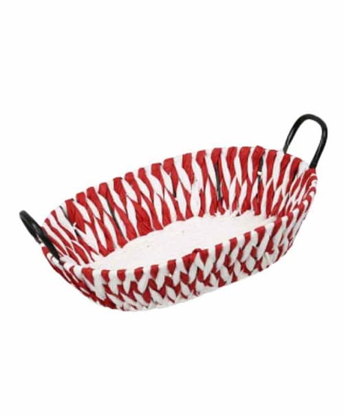 Immagine e commerce Cesto confezionamento bicolore ovale con manici cm 38x28 h 14