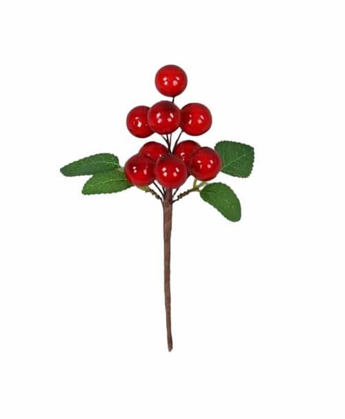 Immagine-e-commerce-Chiudi Pacco Natale con Bacche Rosse h cm 15